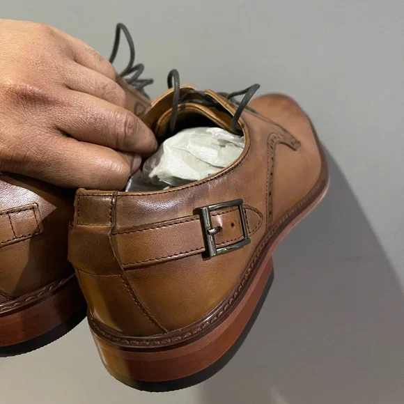 Brand New Bar III Sean Lace-up shoes Tan Sz 10.5 - Picture 2 of 14